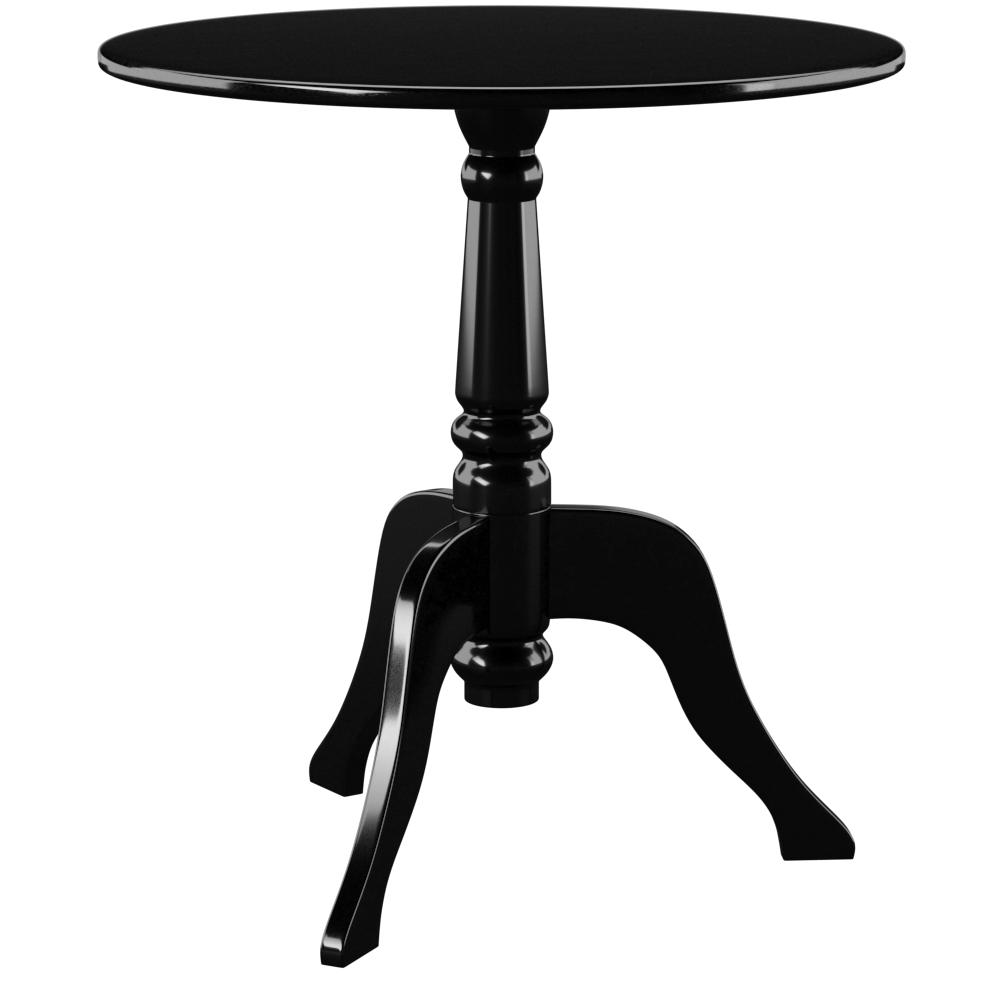 Black acrylic end table with sleek, modern design from Start2Finish, featuring a smooth surface and sturdy construction.