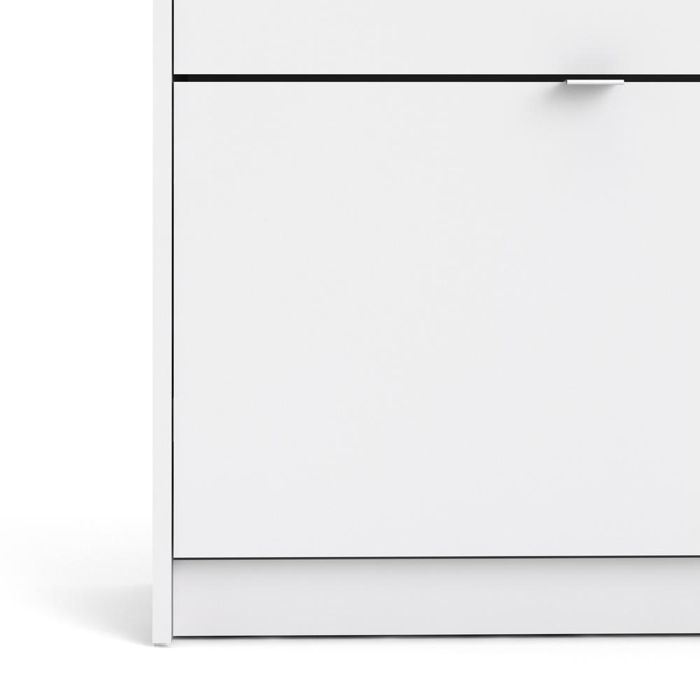 Bright white Start2Finish 2-drawer shoe cabinet with sleek design and ample storage for organizing footwear efficiently.
