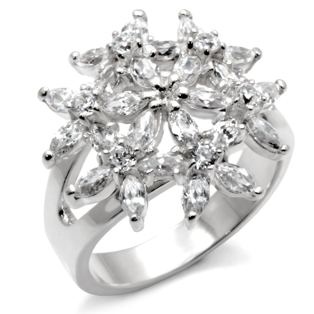 31820 High-Polished 925 Sterling Silver Ring with