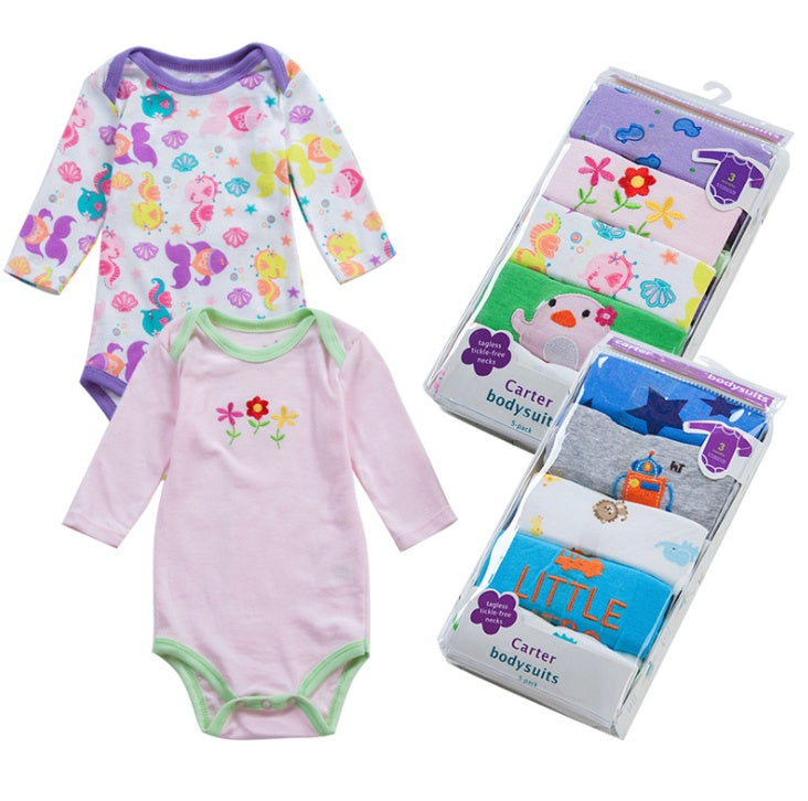 Long-sleeved triangle robe baby onesies cotton romper bag fart clothes
