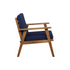 Start2Finish Cole outdoor 4-piece chat set with blue cushions, includes sofa, chairs, and coffee table for patio relaxation.