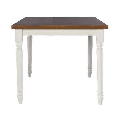 Willow Brown Dining Table by Start2Finish with a sturdy wooden surface and modern design, shown in a spacious dining area.