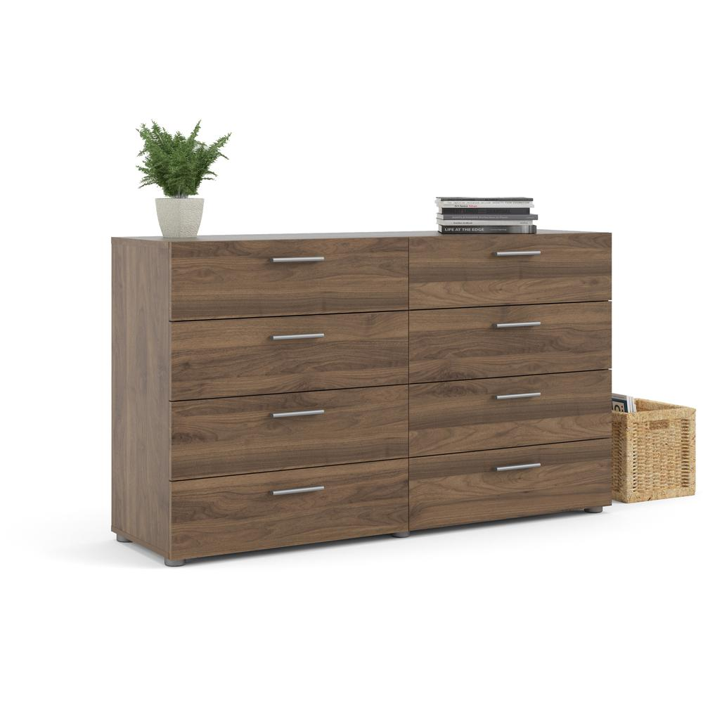 Austin 8 Drawer Double Dresser in Walnut by Start2Finish with sleek wood finish and spacious storage drawers.