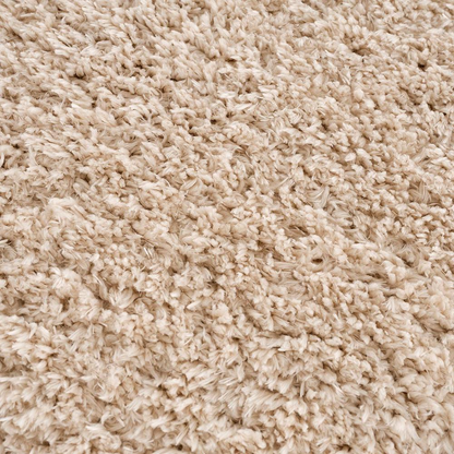 Start2Finish super soft polyester shag area rug with plush, textured surface in a neutral color, ideal for cozy living spaces.