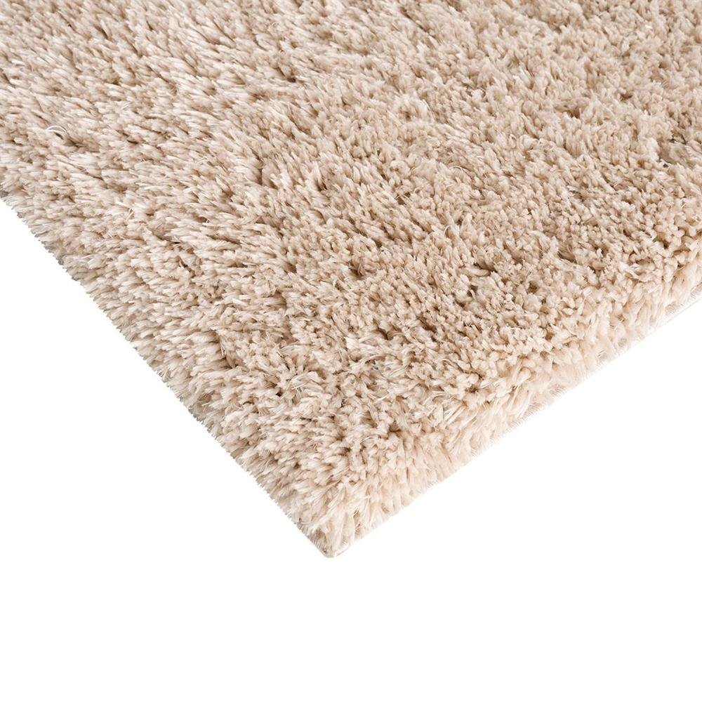 Start2Finish super soft polyester shag area rug with plush, textured surface in a neutral color, ideal for cozy living spaces.