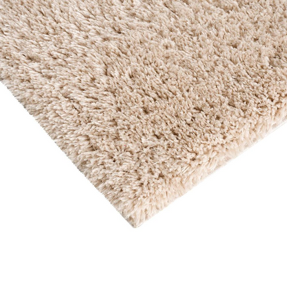 Start2Finish super soft polyester shag area rug with plush, textured surface in a neutral color, ideal for cozy living spaces.