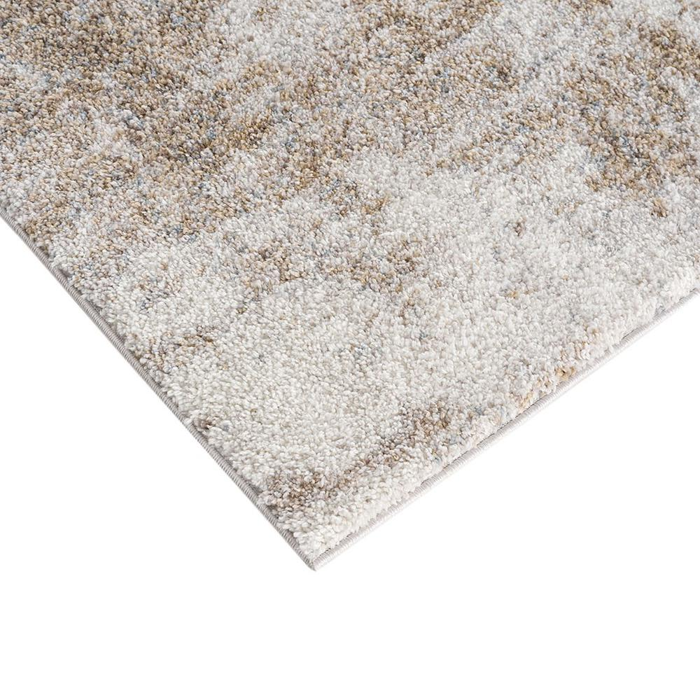 Start2Finish Cozy Shag Abstract Area Rug showing plush, shaggy texture with a modern abstract pattern in neutral tones.
