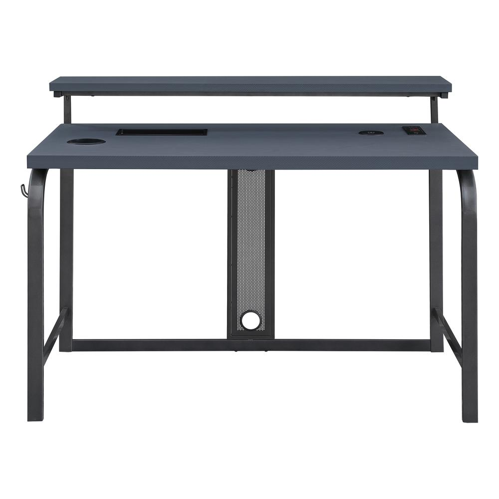 Start2Finish Reload 48-inch gaming desk with sleek black finish and sturdy metal frame, ideal for gaming and workspace setup.