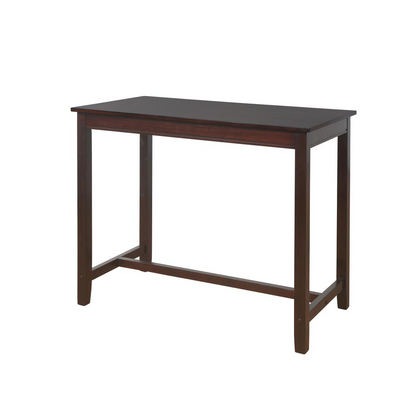 Claridge 36-inch walnut counter height pub table by Start2Finish, featuring a sturdy wooden tabletop and modern design.
