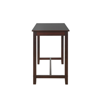Start2Finish Claridge 36-inch walnut counter height pub table with a sturdy wooden top and sleek modern design.