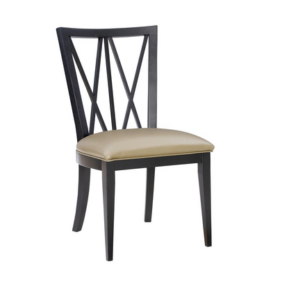 Black Bailey Chair by Start2Finish with sleek design and cushioned seat, shown from a front angle in the image.