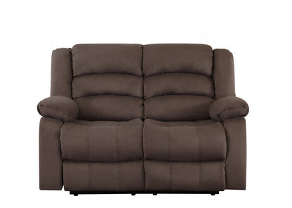 120inches Contemporary Brown Fabric Sofa Set