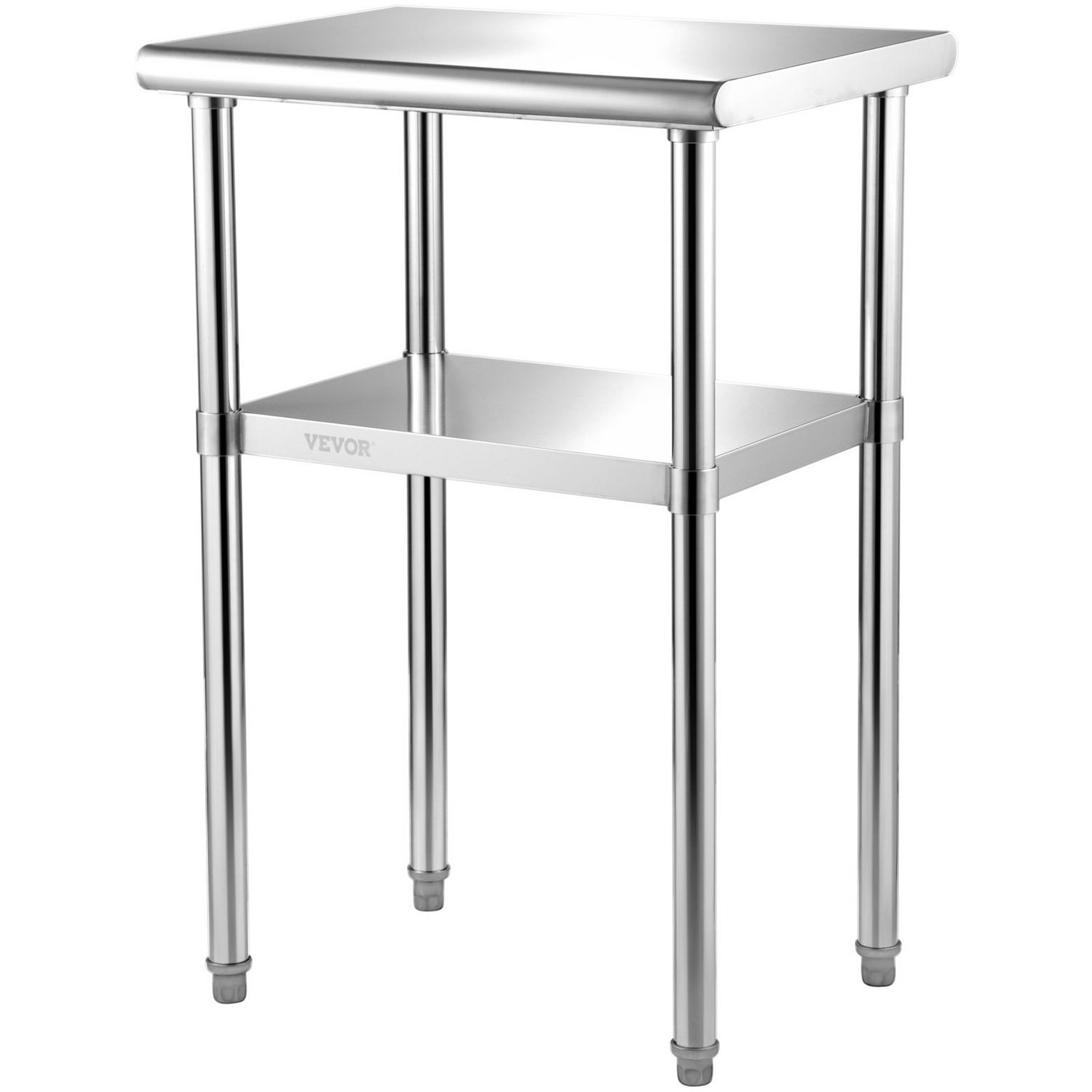 Start2Finish stainless steel prep table with adjustable undershelf, heavy-duty metal work surface, 24x18x36 inches for commercial kitchens.