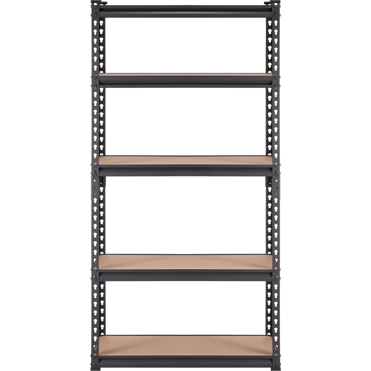 Start2Finish VEVOR 5-tier adjustable metal storage shelving unit, black heavy-duty garage and pantry organizer in 30" L x 12" W x 60" H