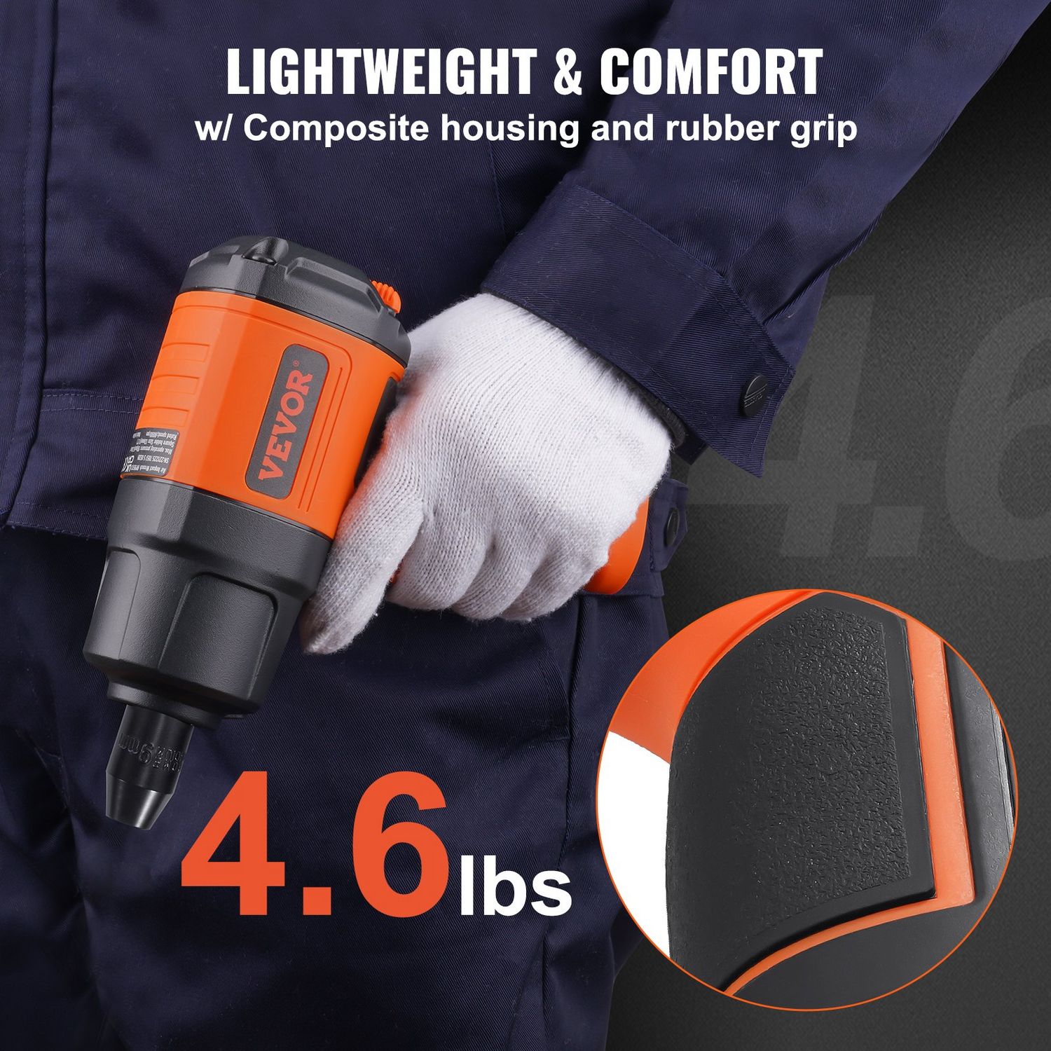 Start2Finish VEVOR 1/2-inch air impact wrench with high torque up to 1400 ft-lbs, lightweight design, and 11-piece impact socket set.