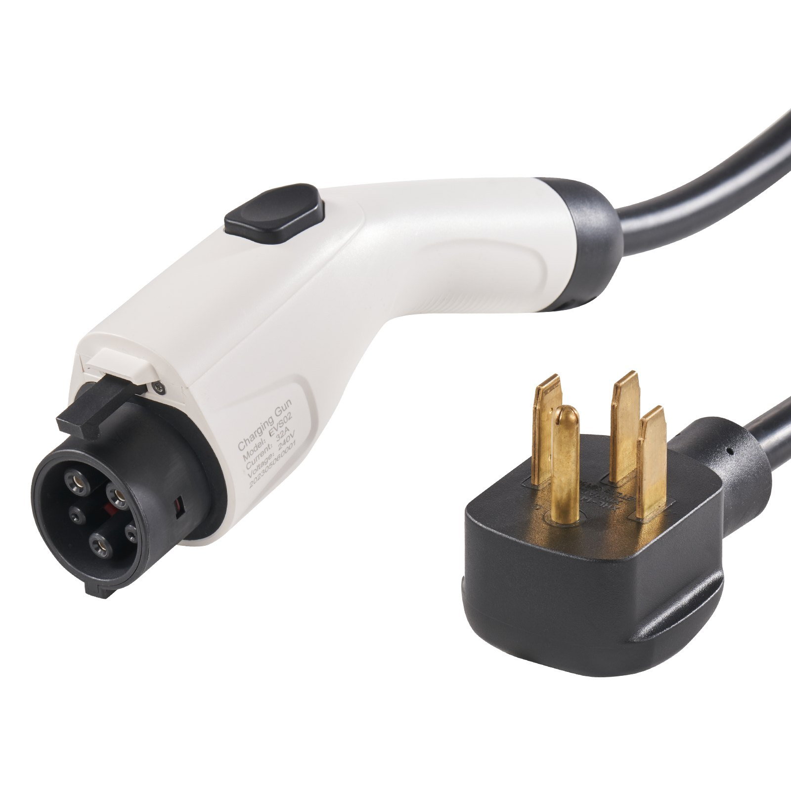 Start2Finish VEVOR Level 2 portable EV charger with 28 ft cable, 32 Amp, 240V, SAE J1772 connector, NEMA 14-50P plug
