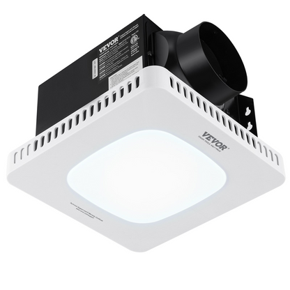 Start2Finish VEVOR bathroom exhaust fan with 110 CFM, low noise all-copper motor, energy-efficient ceiling ventilation for various ceilings.