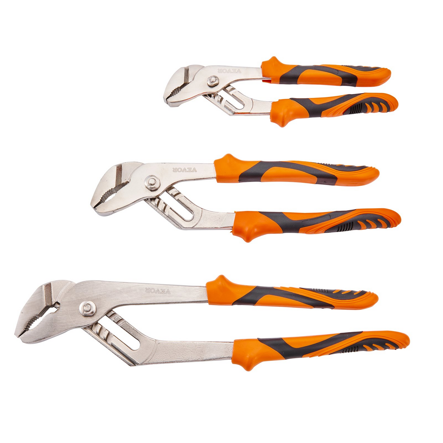 Start2Finish VEVOR 3-piece groove joint pliers set with adjustable water pump pliers, high carbon steel, for gripping nuts, bolts, pipes