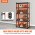 Start2Finish VEVOR 5-tier adjustable heavy-duty metal storage shelving unit with black finish, 30" L x 12" W x 60" H for garage or pantry