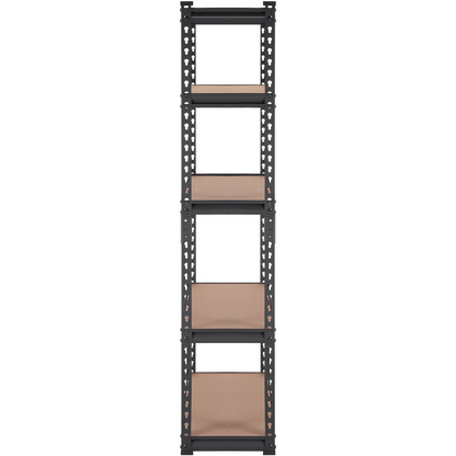 Start2Finish VEVOR 5-Tier adjustable heavy-duty metal shelving unit in black, 30" L x 12" W x 60" H for garage or pantry storage