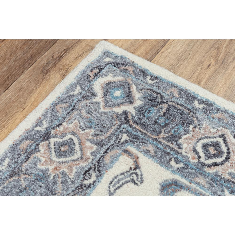 Hand-tufted 8x10 rectangle rug by Start2Finish featuring a detailed geometric pattern in neutral tones.