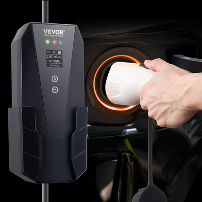 Start2Finish VEVOR Level 2 portable EV charger with 28 ft cable, 32 Amp, 240V, NEMA 14-50P plug for SAE J1772 EVs