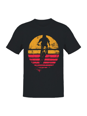 Retro BMX Sunset Silhouette Men's T-shirt