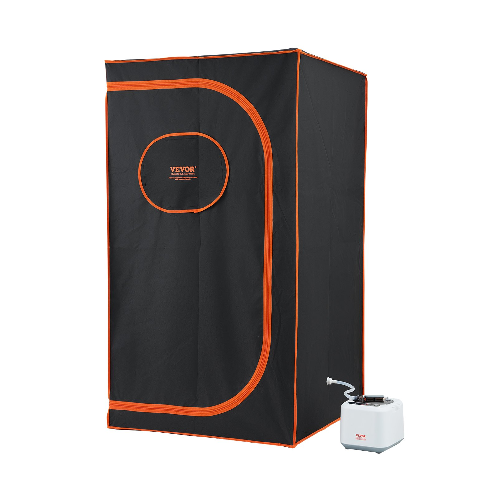 Start2Finish VEVOR portable steam sauna tent with full-size design, 1000W sauna blanket, remote control, and floor mat for home spa use.