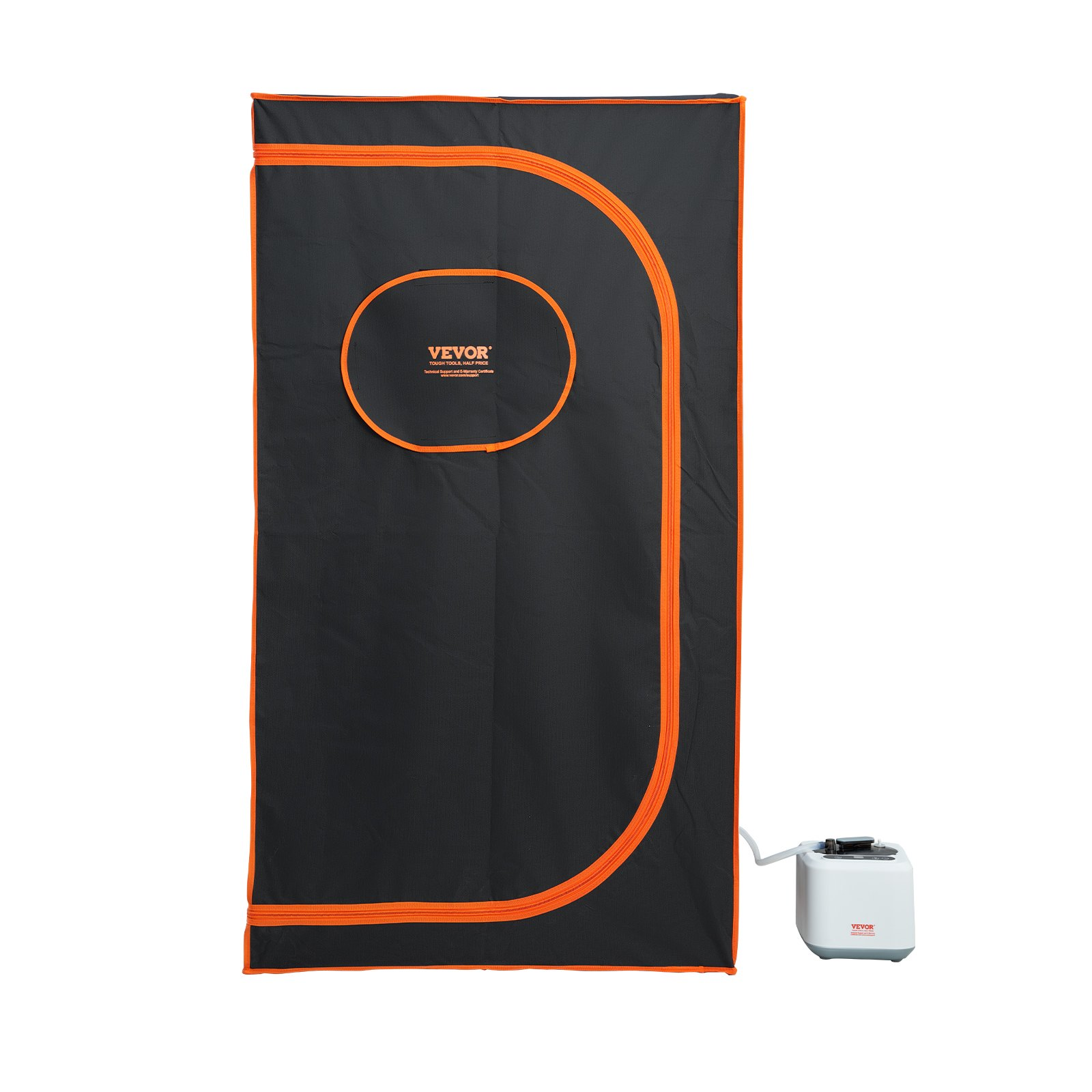 Start2Finish VEVOR Portable Steam Sauna Tent with full-size design, heated body therapy, remote control, and floor mat for home spa use.