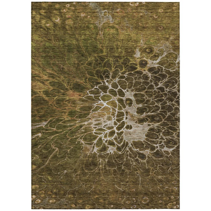 Start2Finish Chantille ACN652 brown 5x7.6 rug with intricate pattern, soft texture, and plush surface for living room decor.