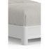 White Stapleton Queen Panel Bed by Start2Finish featuring a classic headboard and sleek modern design in a bedroom setting.