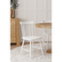 Set of 2 white Lyra side chairs by Start2Finish with modern design and sleek legs, ideal for dining or casual seating.