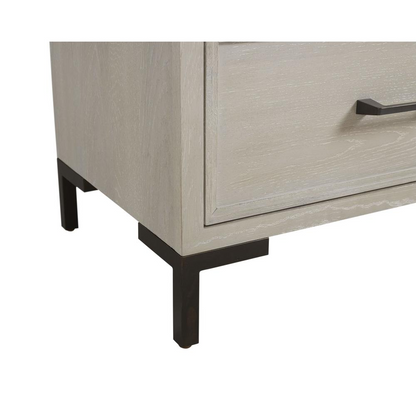 Start2Finish Bradley Nightstand with drawer and open shelf, wooden finish, modern bedroom storage solution.