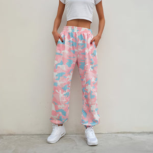 Camouflage Pants Spring High Waist Casual Joggers Elastic Sweatpants