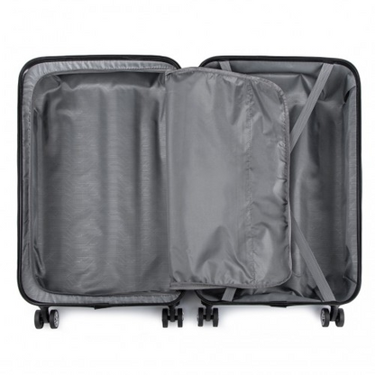 Grey Kono 19-inch ABS lightweight hard shell cabin suitcase by Start2Finish, showing its compact, durable travel carry-on design.