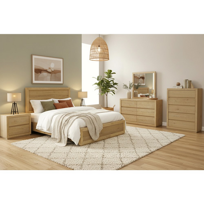 Start2Finish Harper Queen Platform Bed shown in dark wood finish with sleek headboard and sturdy frame.