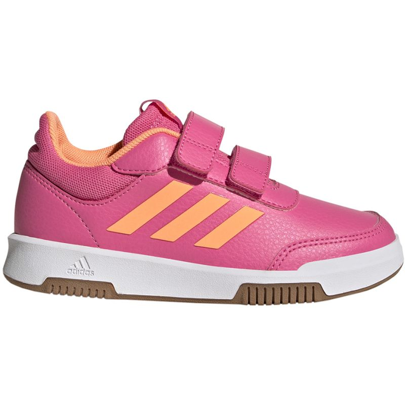 Start2Finish Adidas Tensaur Sport Jr training shoes with hook and loop straps, blue and white athletic sneakers for kids.