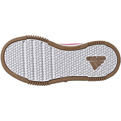 Start2Finish Adidas Tensaur Sport Jr training shoes with hook and loop straps, black and white athletic sneakers for kids
