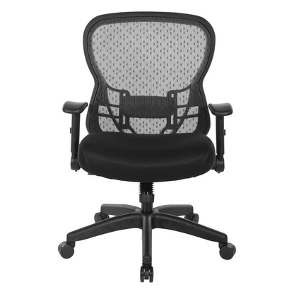 Start2Finish Deluxe R2 SpaceGrid Back Chair showing ergonomic design with a mesh back and adjustable features.