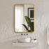 Rectangular metal frame wall mirror by Start2Finish, ideal for bathroom vanity, bedroom, or entryway decor, with sleek modern design.