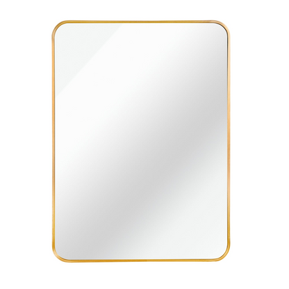 Rectangular metal frame wall mirror by Start2Finish, ideal for bathroom vanity, bedroom, or entryway decor, with reflective glass.