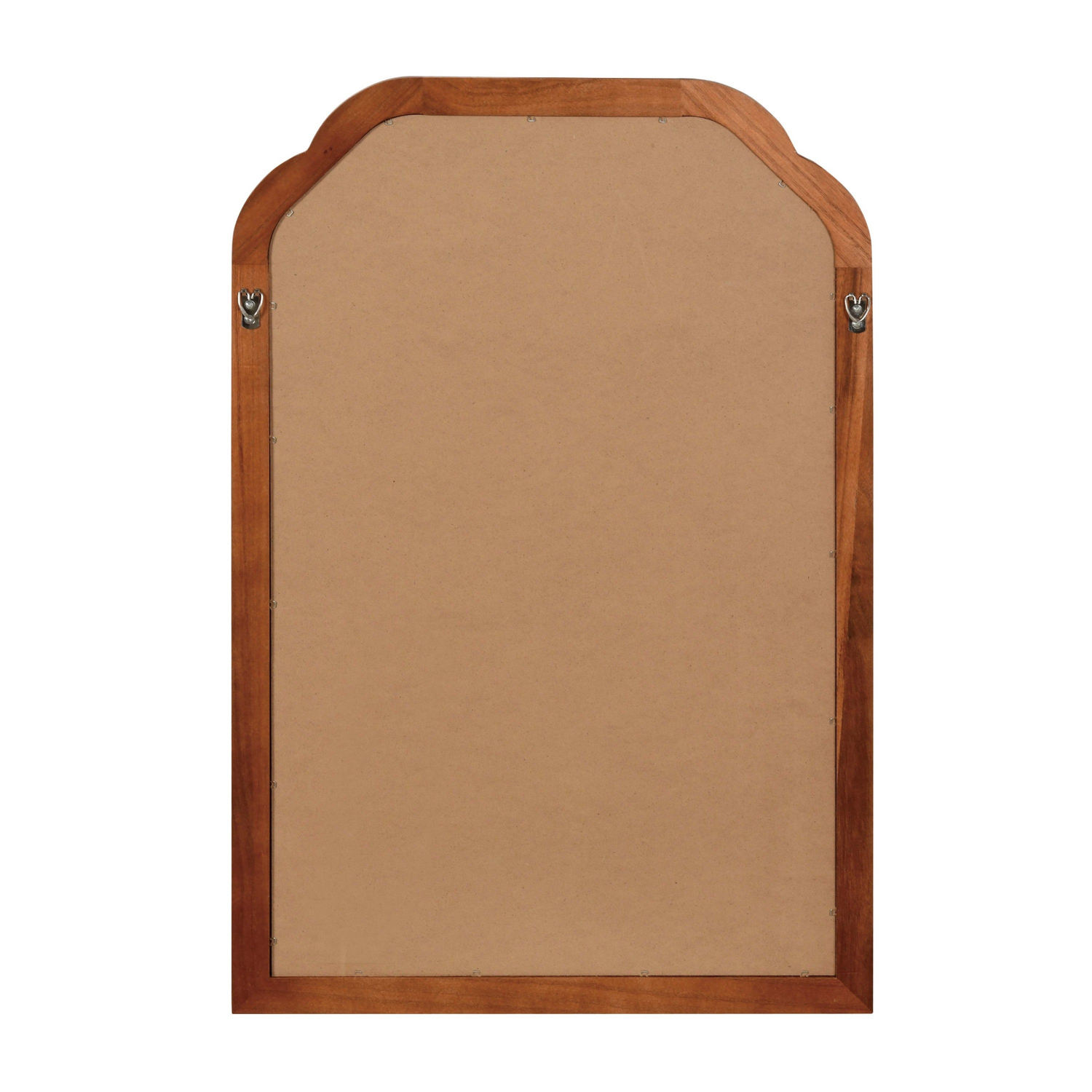 Start2Finish rounded corner solid wood wall mirror with a natural finish, suitable for bathroom, bedroom, entryway, or living room decor.