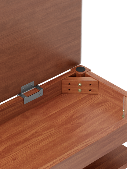 Start2Finish rotating full-length mirror with coat rack, solid walnut wood, and adjustable sizes for bedroom or entryway use.