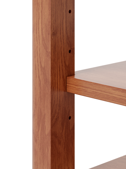 Start2Finish walnut rotating full-length mirror with coat rack, solid wood storage, and adjustable sizes for bedroom or entryway.
