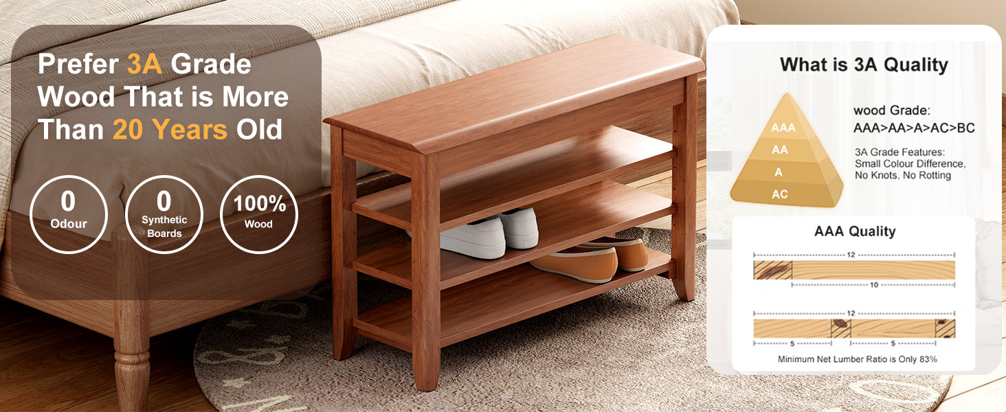 Rotating full-length walnut wood mirror with coat rack and storage, available in 31.5" and 39.37" sizes for bedroom or entryway.