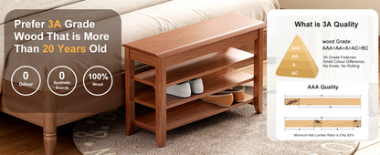 Rotating full-length walnut wood mirror with coat rack and storage, available in 31.5" and 39.37" sizes for bedroom or entryway.