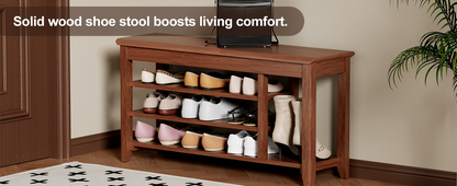 Start2Finish rotating full-length mirror with coat rack, solid walnut wood, adjustable size, ideal for bedroom, entryway, or dressing area.