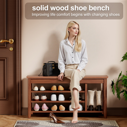 Full-length walnut wood mirror with rotating design, coat rack, and storage, available in 31.5" and 39.37" sizes for bedroom or entryway.