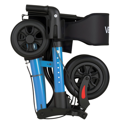 Start2Finish VEVOR rollator walker with seat, lightweight aluminum, adjustable handles, PU wheels, cup and cane holder for seniors.