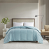 Luxury down alternative comforter with 300 thread count cotton shell by Start2Finish, showcasing soft, quilted bedding.